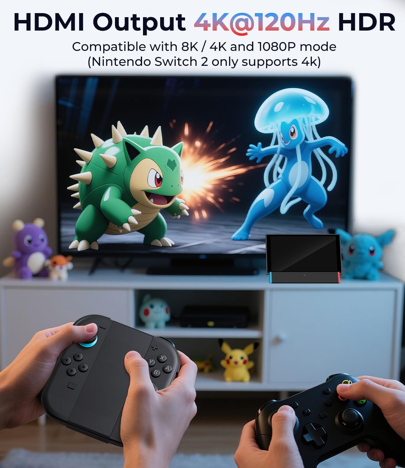 ANTANK S3MAX TV Docking Station 4K HDMI Adapter/Type C/USB For Nintendo Switch 2
