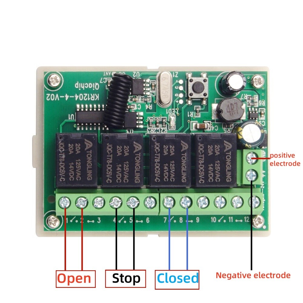 Brand New DC 4-Channel Wireless RF Remote Control Relay Switch With 2 Receiver