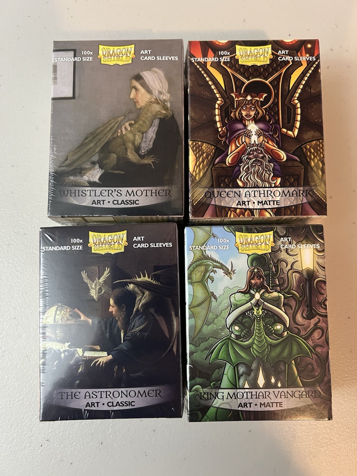 Dragon Shield Art Classic Sleeves Standard 100 count LOT OF 4
