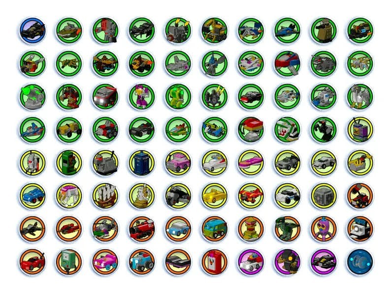 Lego Dimensions all 80 vehicles/gadgets Custom NFC Tags CHOOSE YOUR OWN!