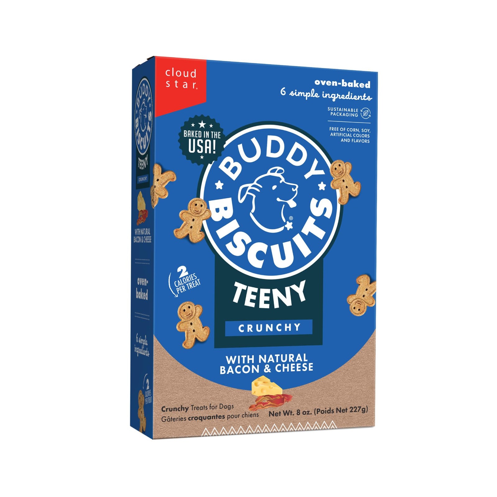 Buddy Biscuits 8 oz. Box Teeny Crunchy Dog Treats 8 Ounce (Pack of 1), Brown