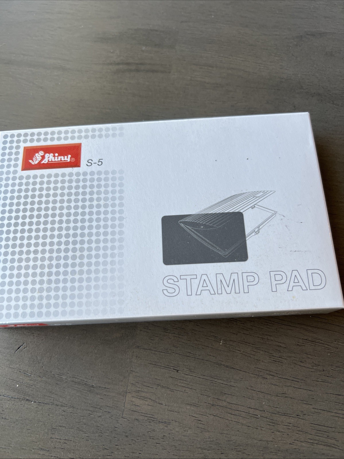 Large Felt Stamp Pad, 3 1/8x6 1/8in., Black Ink, Shiny Brand