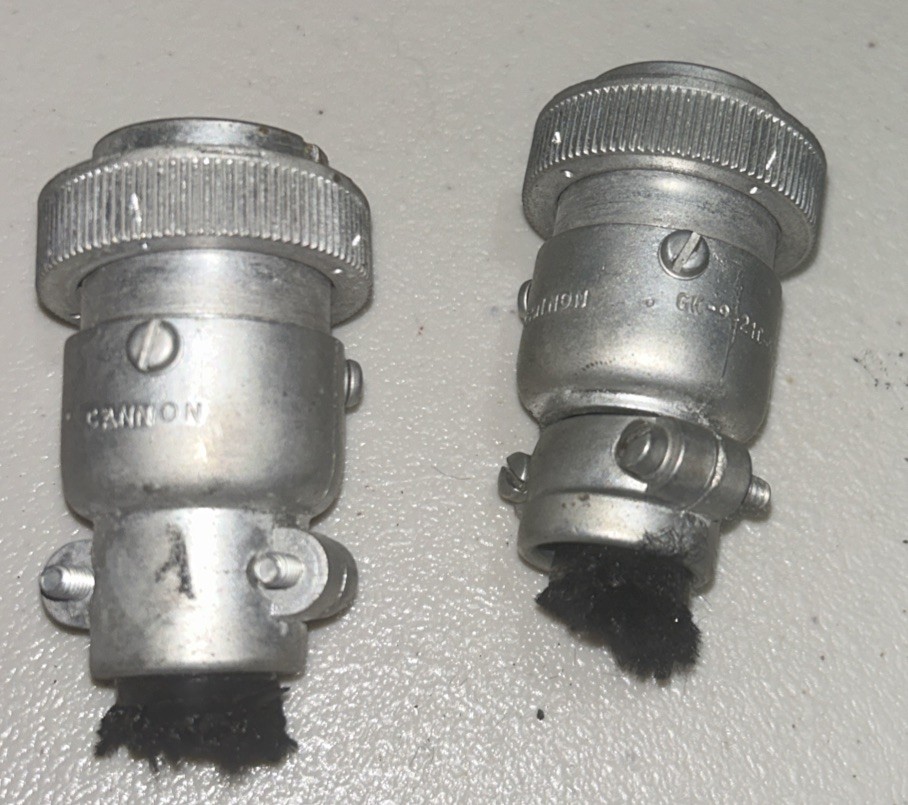 Set of 2 Cannon GK-9-21C-5/8 Connectors 9 Pin.   UNTESTED