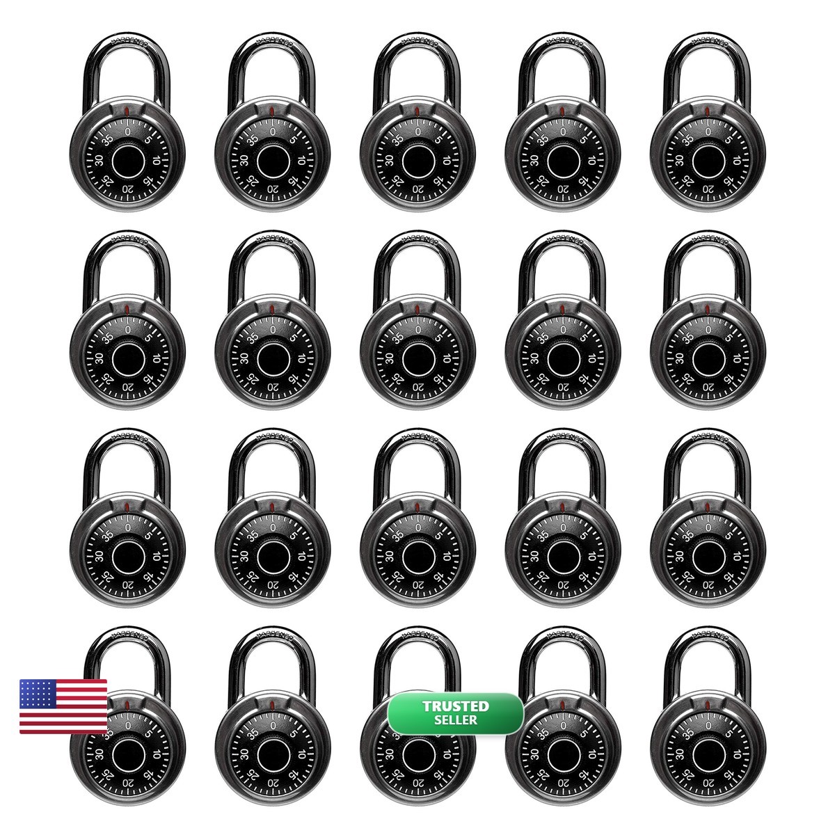 Fu Volante Locker Lock 2 In Combination Lock Black 20 Pack Fucc450