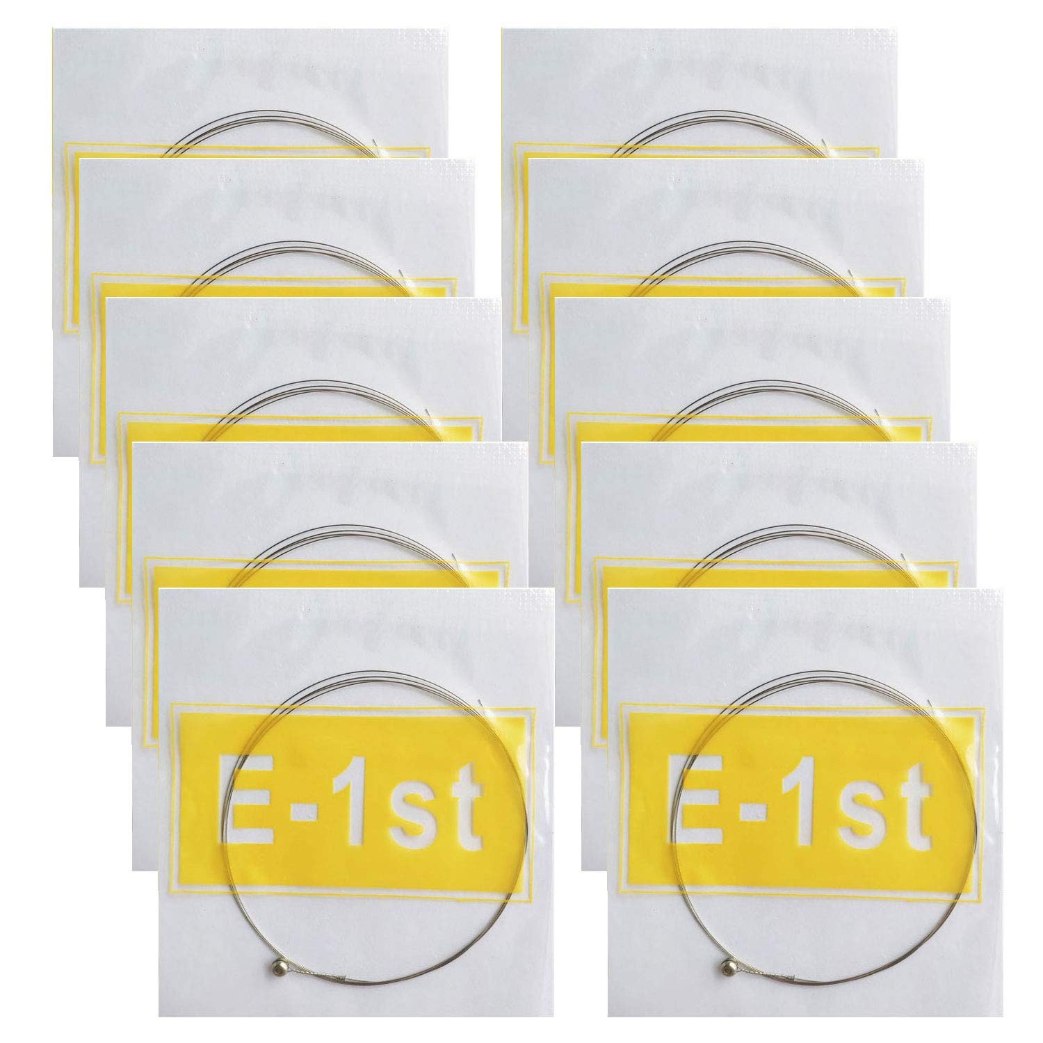 Electric Guitar High E Strings .010 Gauges, Light Tension, Good Tone, Ball En...