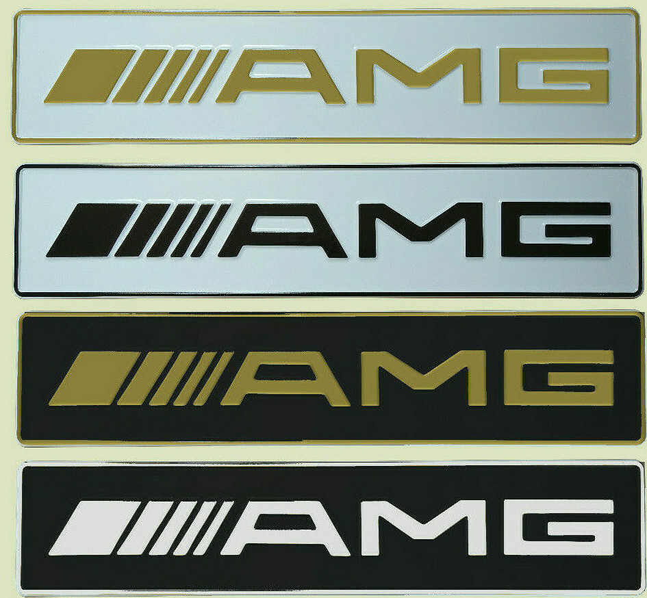 Mercedes AMG German Germany European License Plate Euro Number Plate Embossed