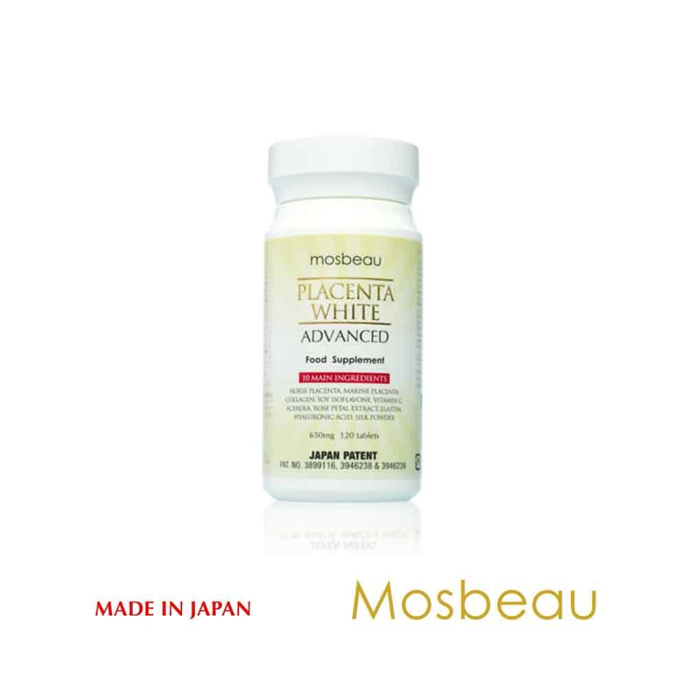 2x MOSBEAU Placenta White Advanced Supplement 120 Tablets / 650mg