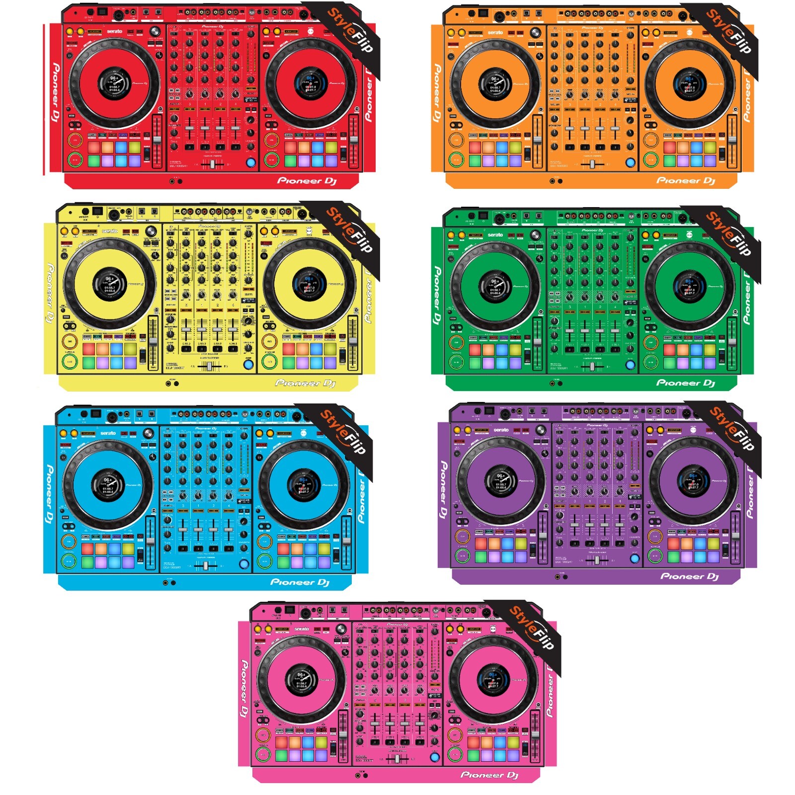 Pioneer DDJ-1000 SRT Skin | 7 Bold Color Choices | Protective Decal | StyleFlip