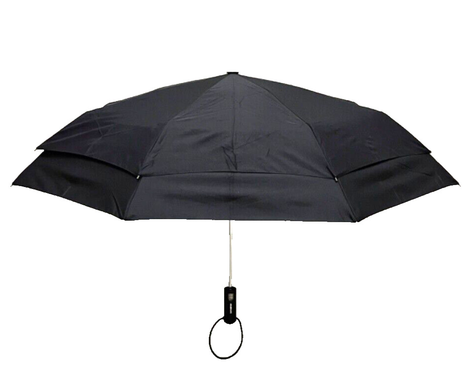 Samsonite Auto Open Vented Wind Resistant Compact Umbrella Black