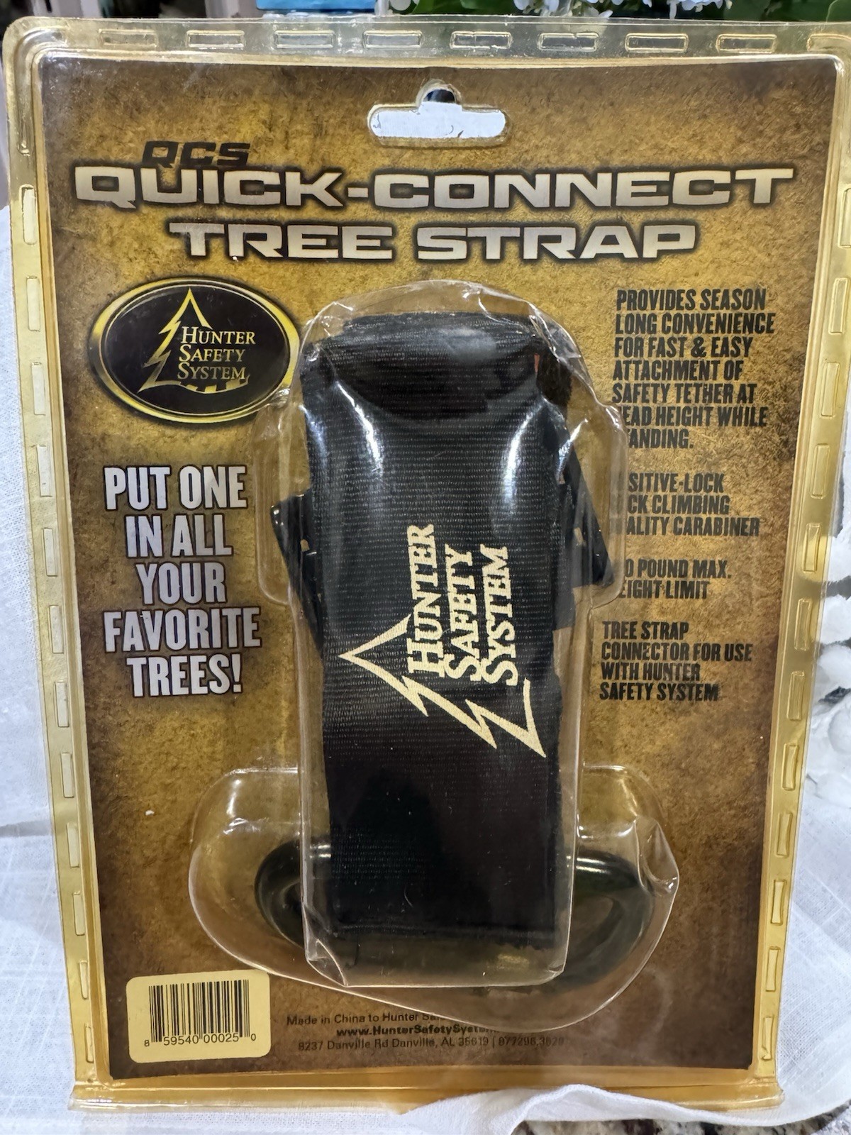 Hunter Safety System Quick-Connect Tree Strap Tree-Stand Hunting Single