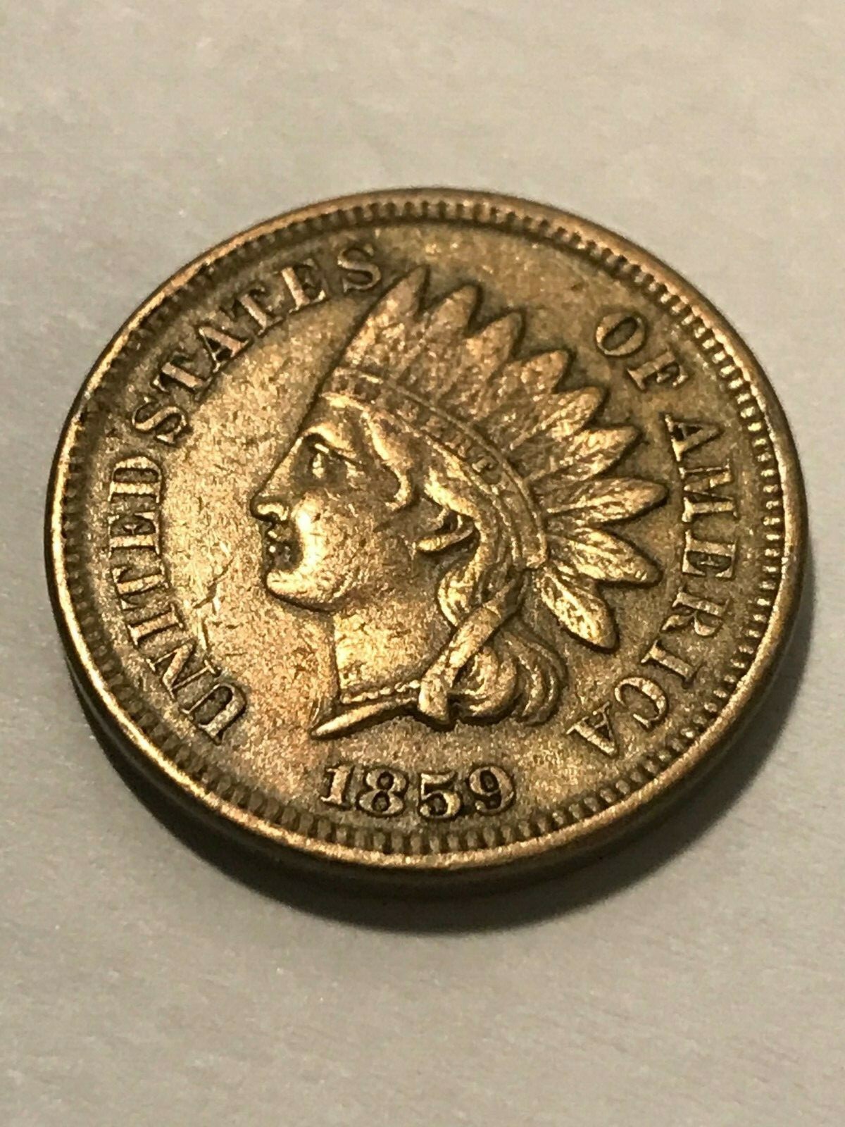 1859 Indian Cent VF/XF #19825