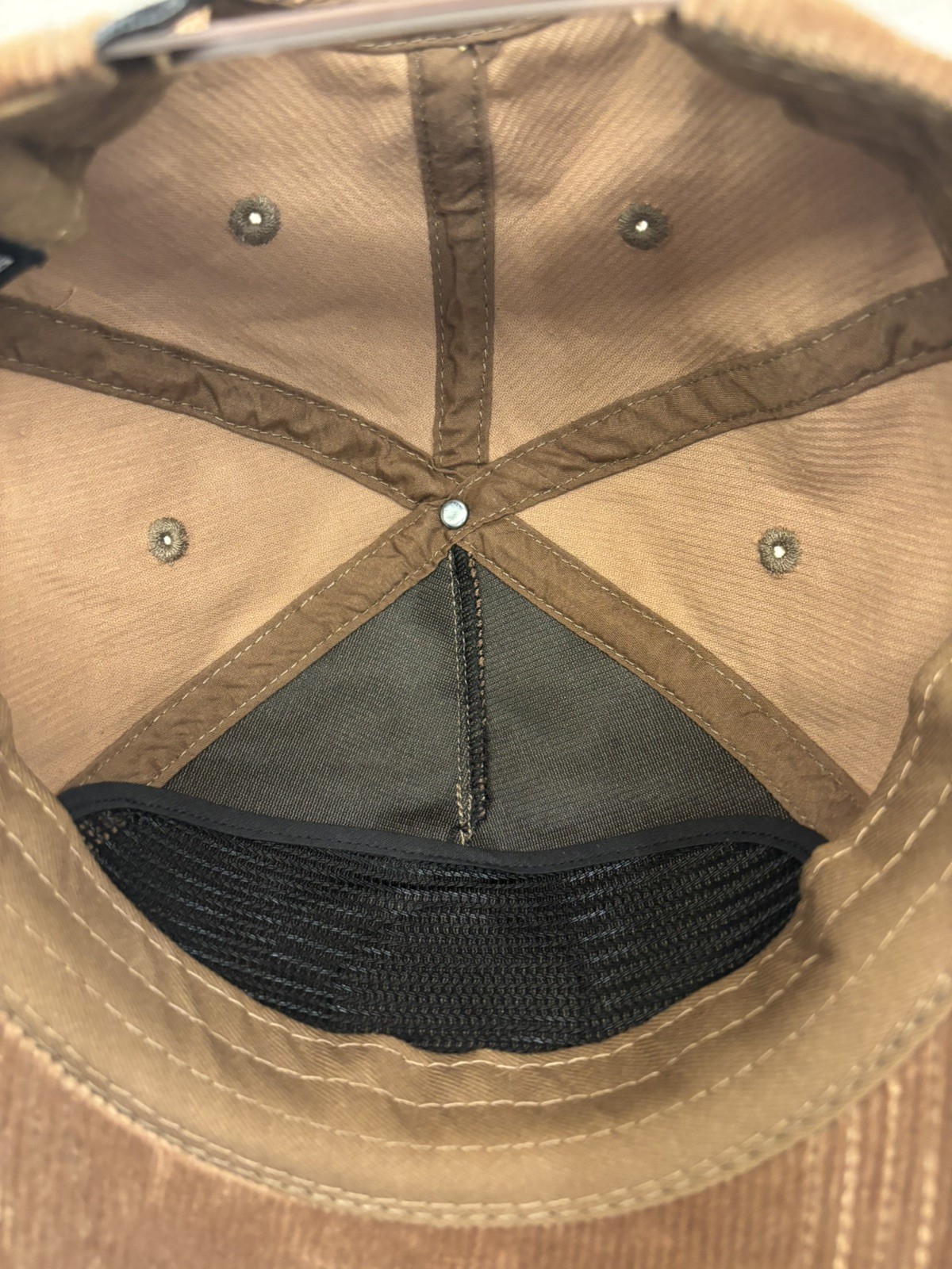 Dixie Decoys Corduroy Rope Hat Snap Back Ball Cap Hunting Brown Made In USA