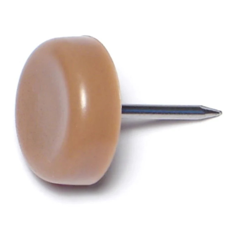 3/4" Beige Plastic Pan Head Tack Glides (36 pcs.)