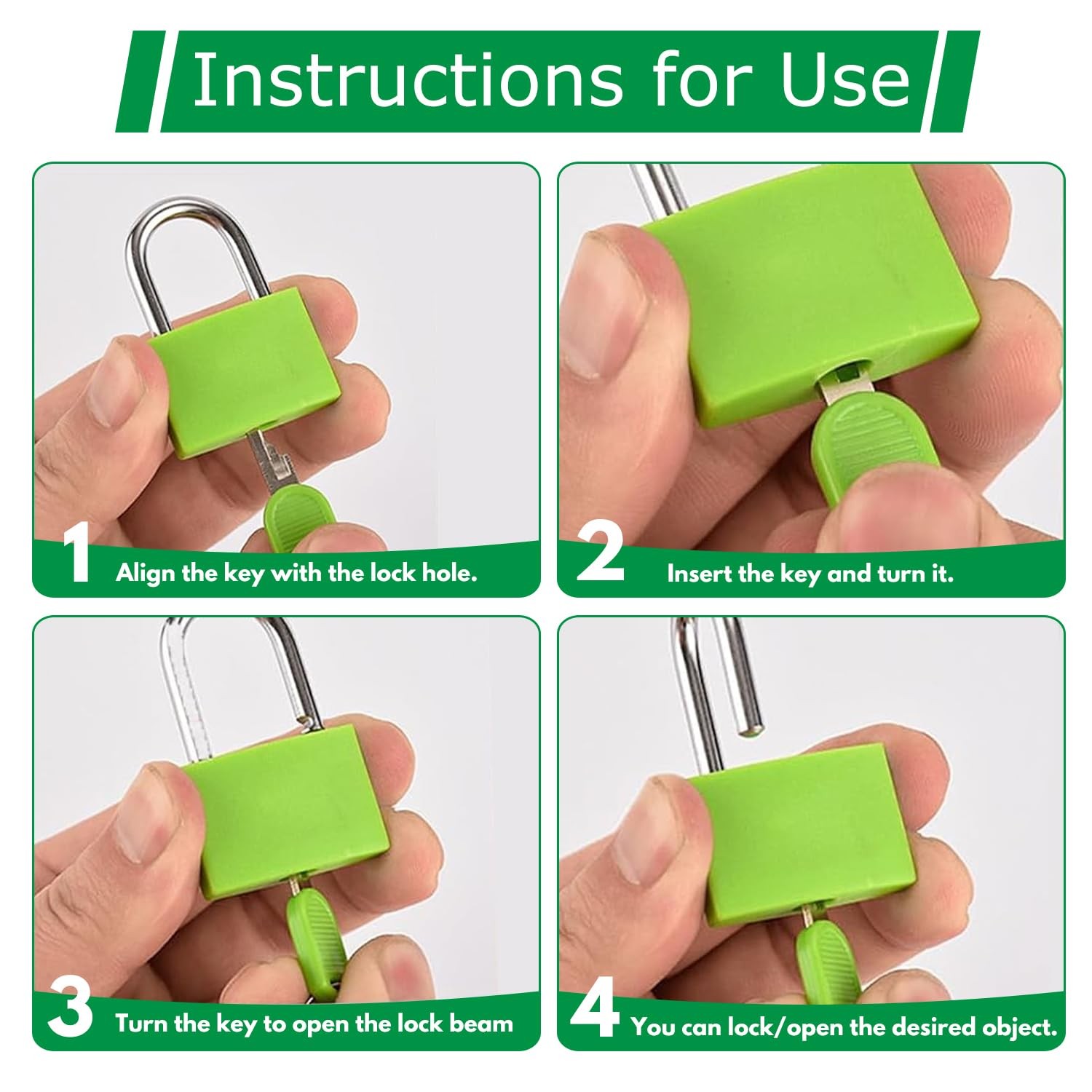 6 Pcs Small Padlock Suitcase Locks with Keys for Office School Locker Backpacks