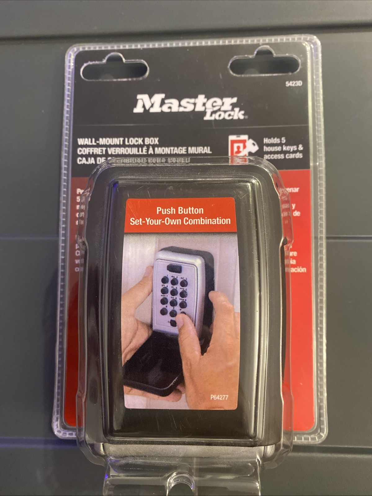 Master Lock 5423D Wall Mount Lock Box Holds House Keys, Fobs & Access Cards New