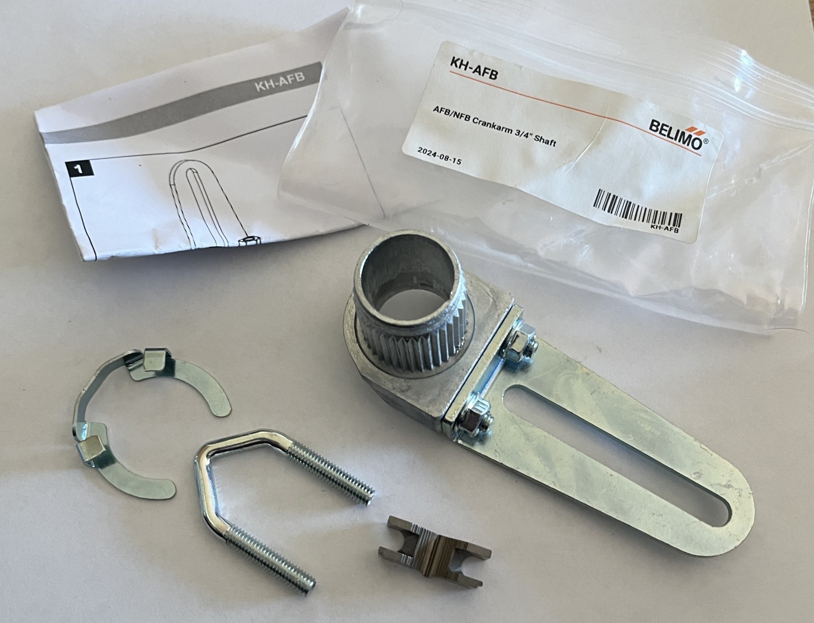 OEM Belimo KH-AFB Crankarm Kit - AFB/NFB 3/4" Shaft - Actuator Arm