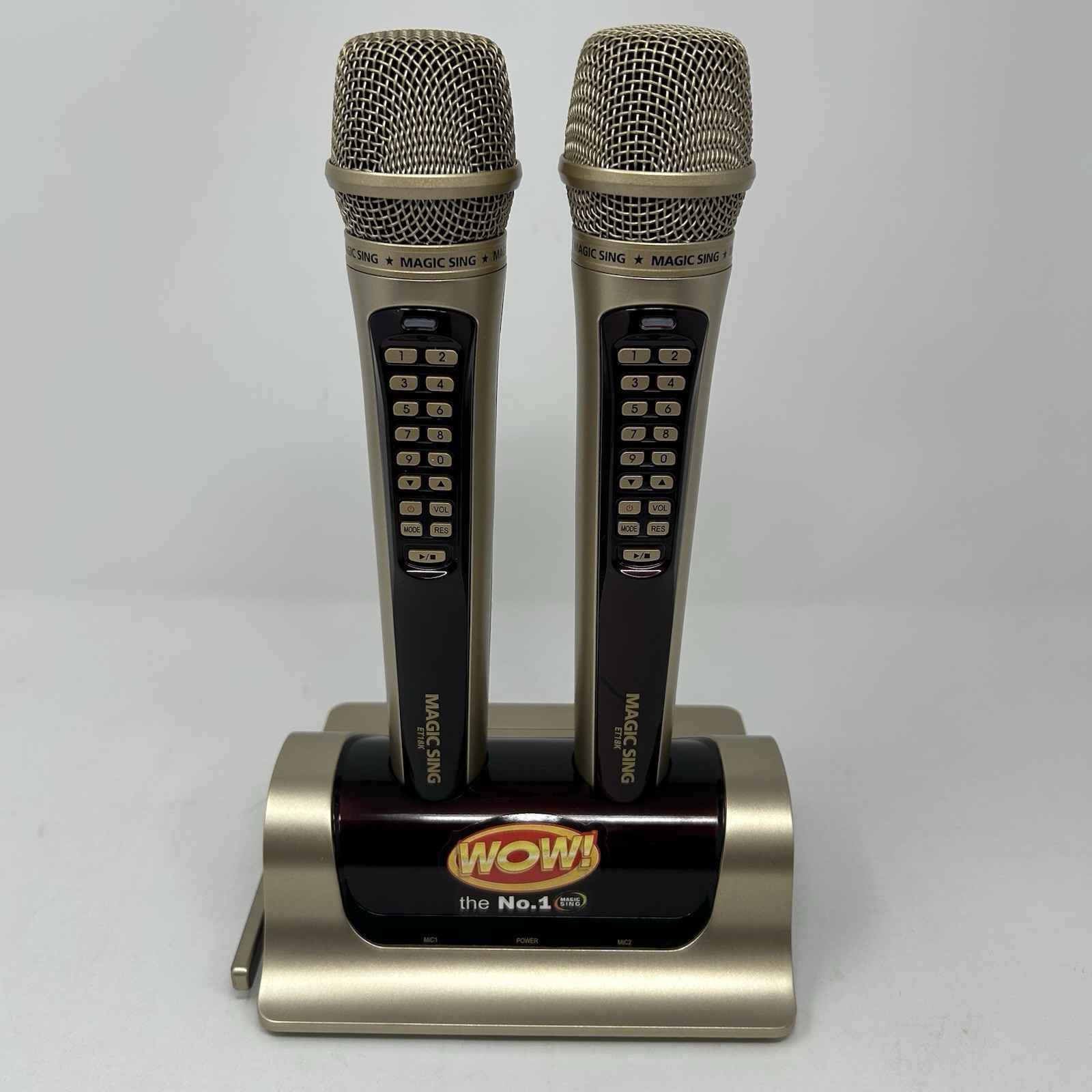 🔴 Magic Sing ET18K Karaoke Portable w/ 2 Microphone Case Cables Install CD