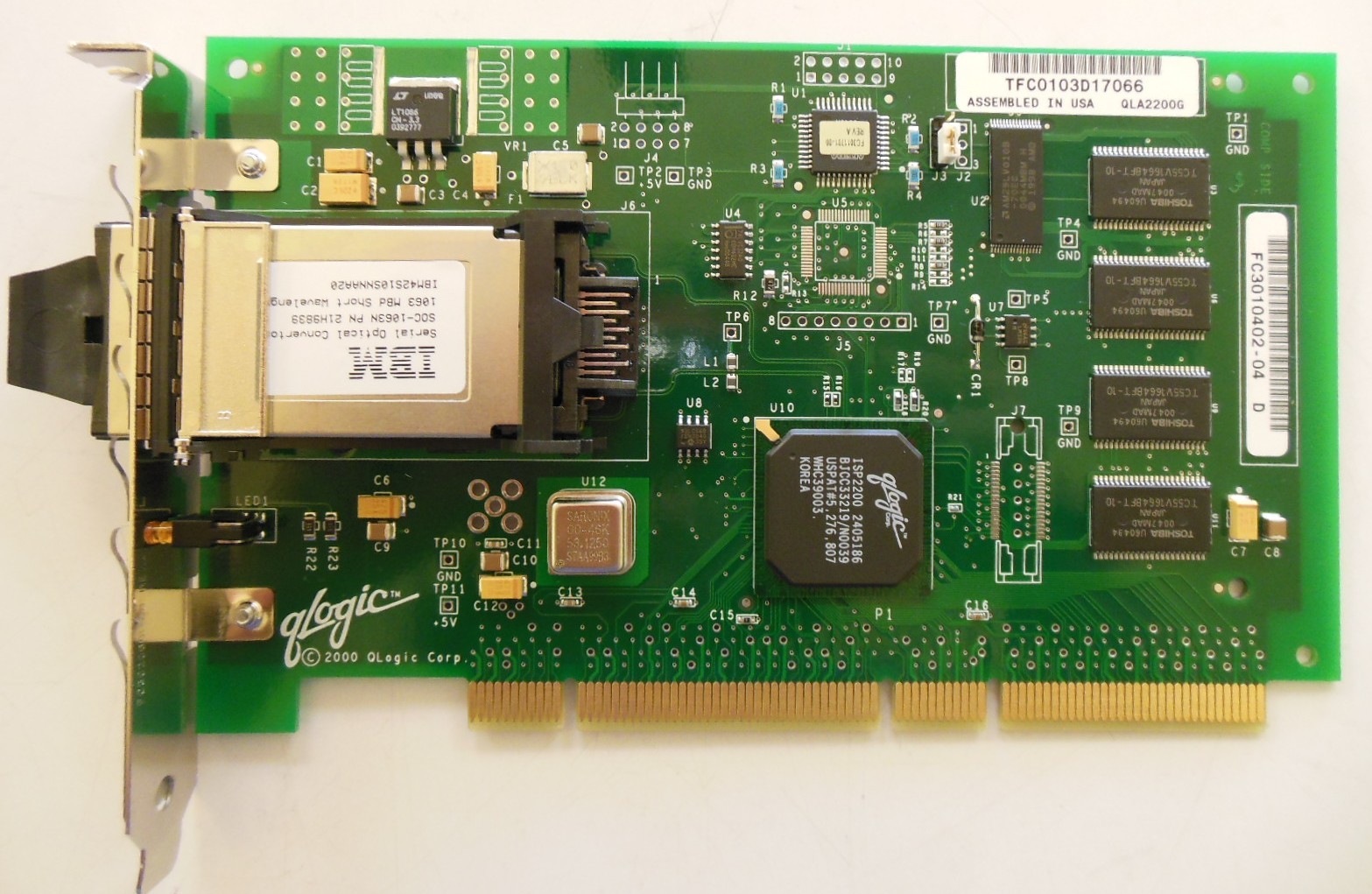 QLogic NetApp 111-01400 FC3010402 Fibre Network Card w/ GBIC X2040B