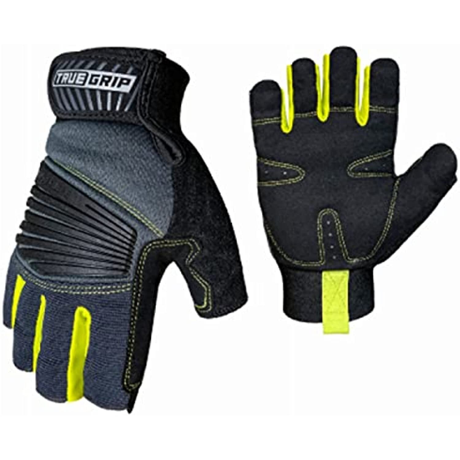 True Grip 98672-23 Pro Fingerless Gloves, Large