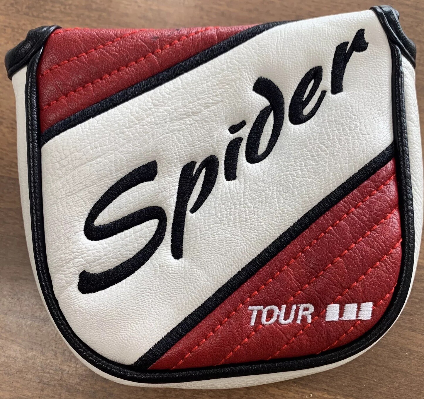 Spider Tour III Mallet Putter Headcover Red White With Magnetic Lid 🕷️ Trendy