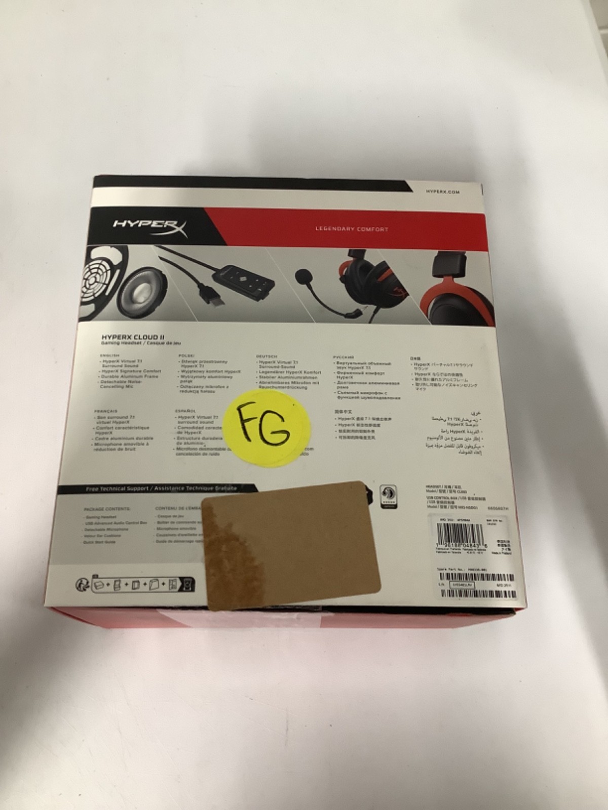 HyperX Cloud II Wired - Gaming Headset - Black & Red OpenBox Missing USB Adpater