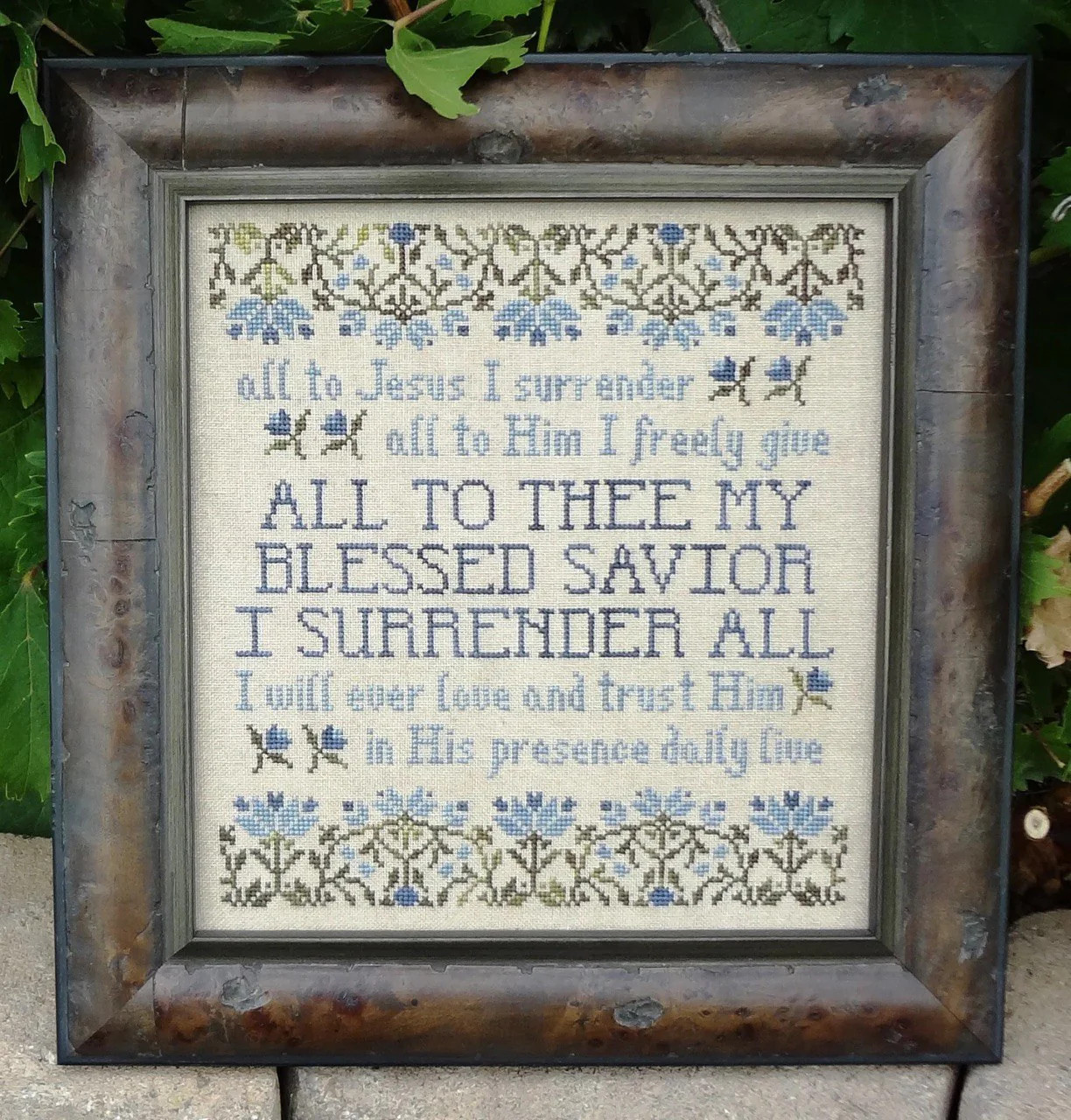 I Surrender All by My Big Toe cross stitch pattern