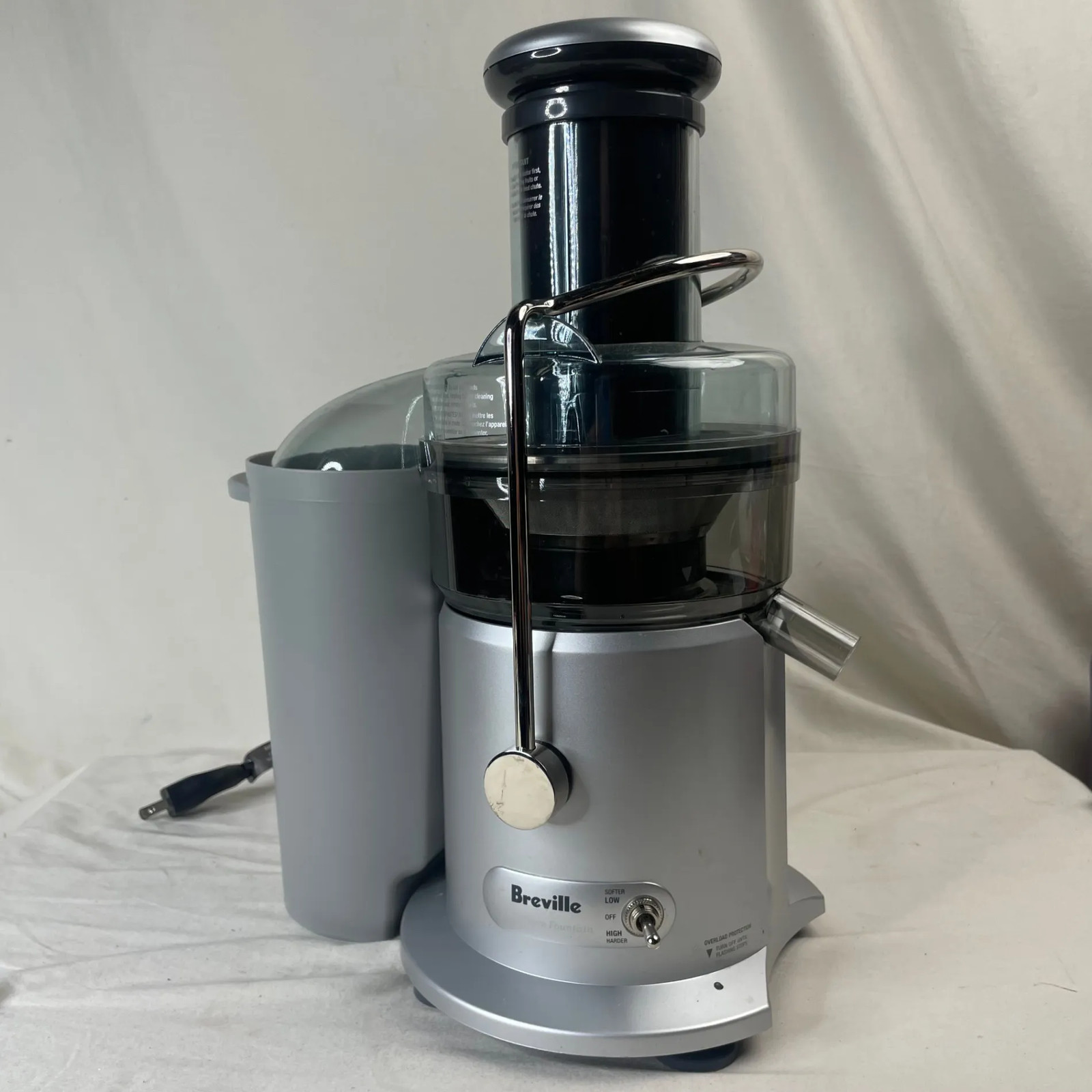 Breville Juice Fountain Juicer JE98XL 850W Dual Speed Electric Extractor Silver