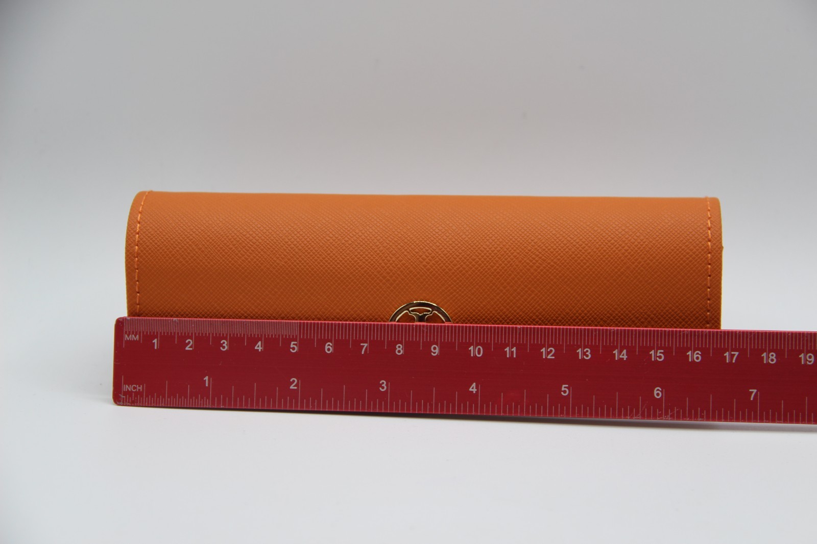 NEW TORY BURCH ORANGE SMALL AUTHENTIC EYEGLASSES CASE W/CLOTH