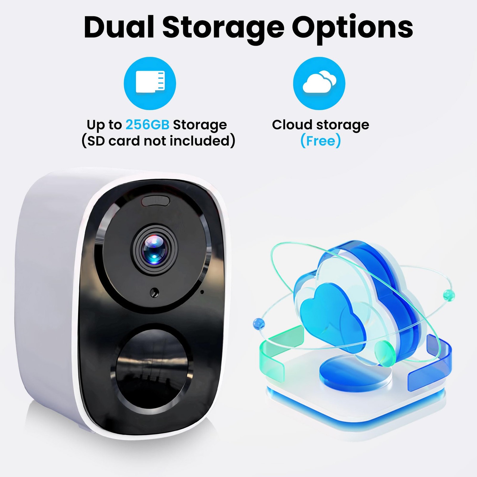 2026 Upgraded 2K Security Cameras Wireless Medium, White-2.4G&5G Camera