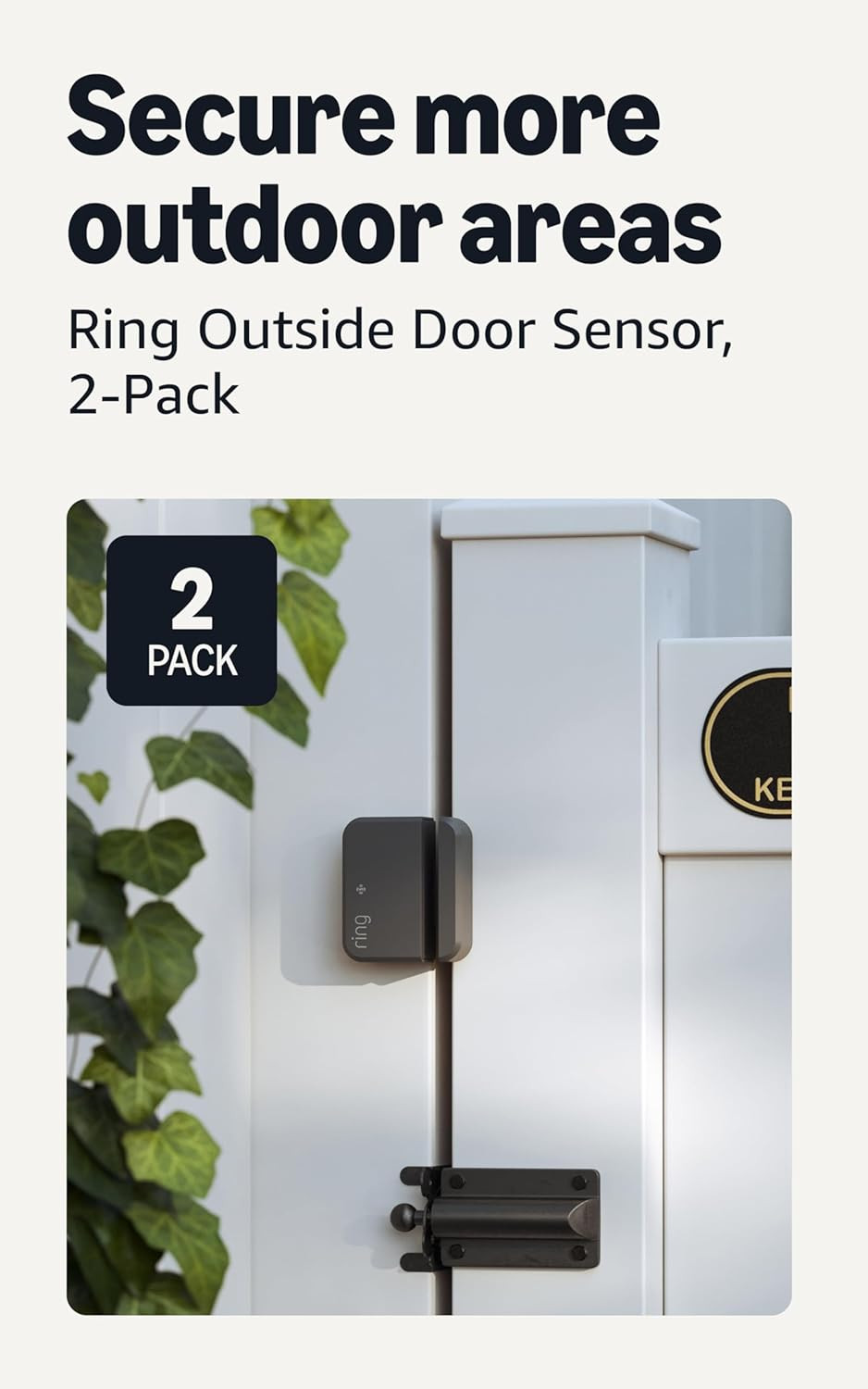 Sensors: outside Door Sensor (Newest Model) 2-Pack – Instant Notifications, on A