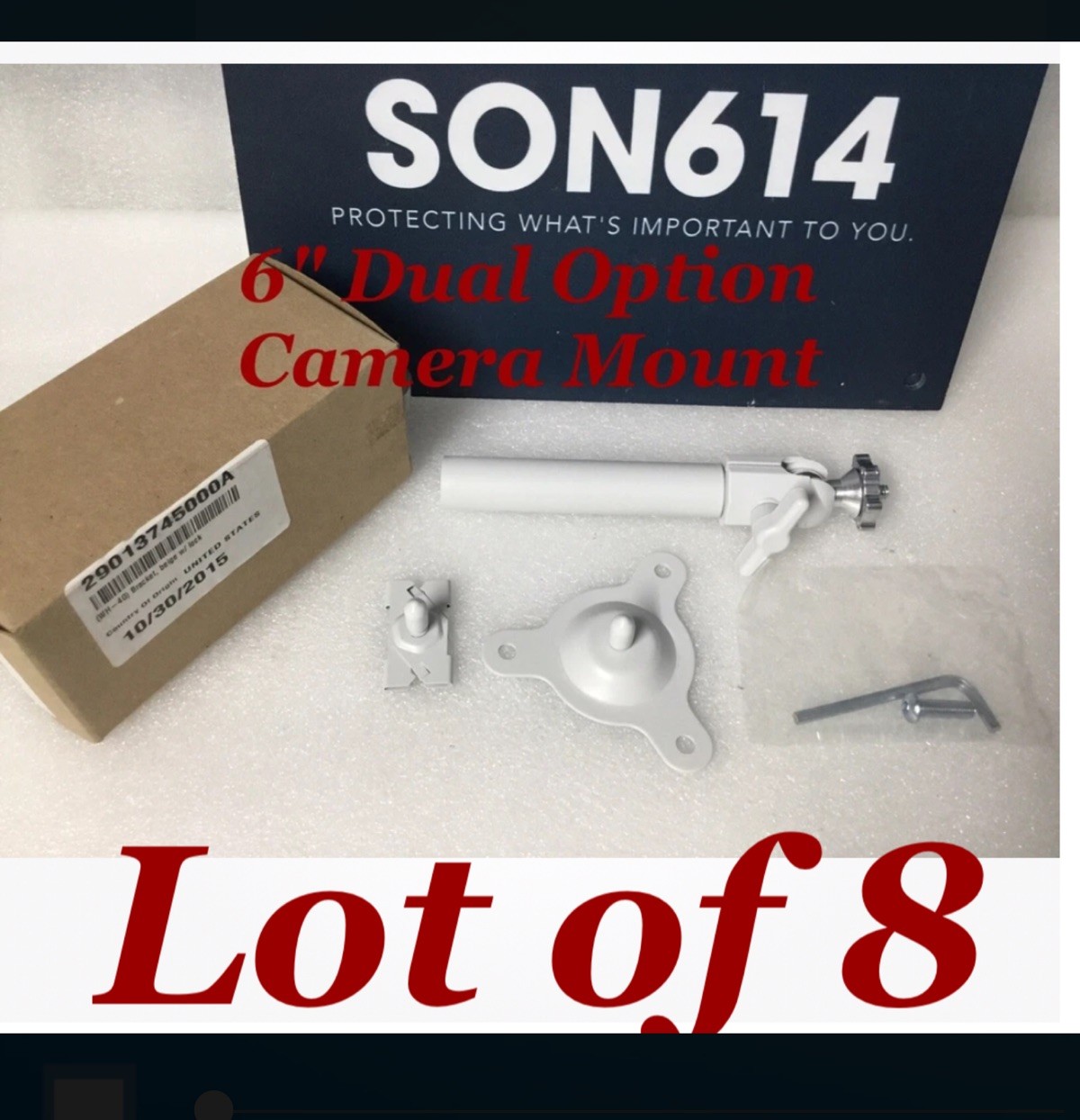 Lot of 8 Universal CCTV Camera Brackets Wall / Ceiling / T-Rail Up To 25Lbs NEW!