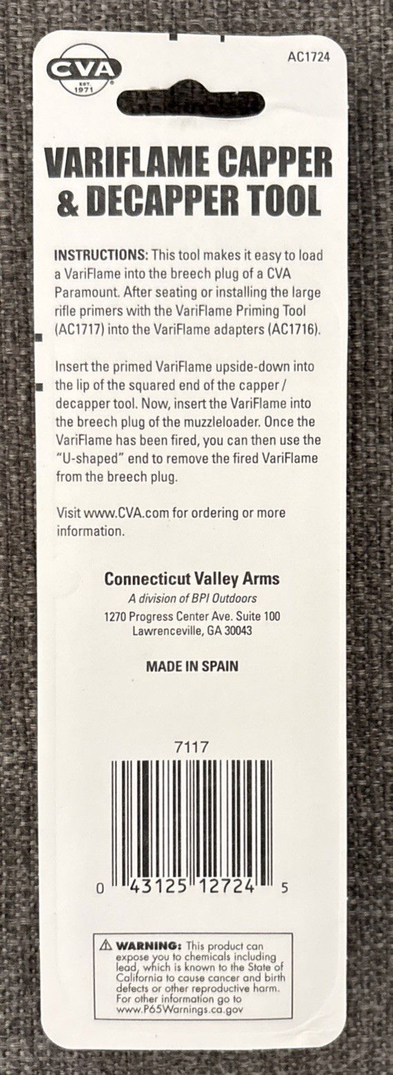 CVA Variflame Replacement Capper Tool MPN AC1724
