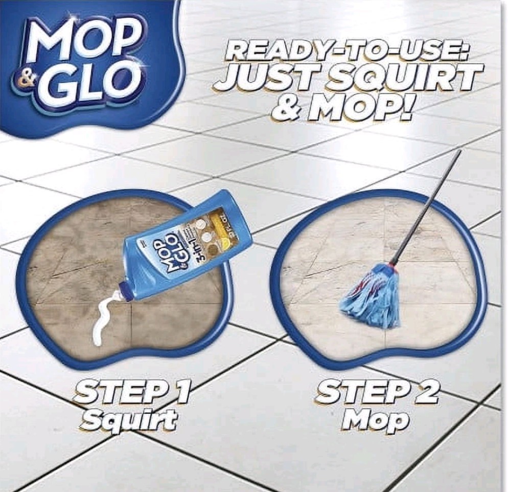 Mop & Glo Multi-Surface Floor Cleaner, 2 Bottles 32oz Each