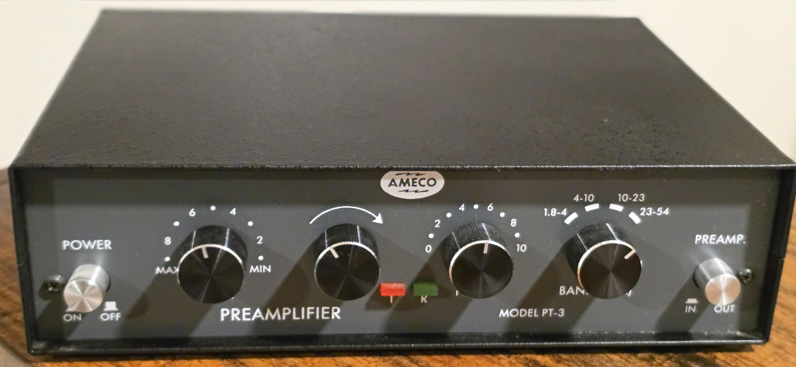 AMECO PT-3 HF Antenna Preamplifier w/ Bypass Switch, 12V DC, SO-239