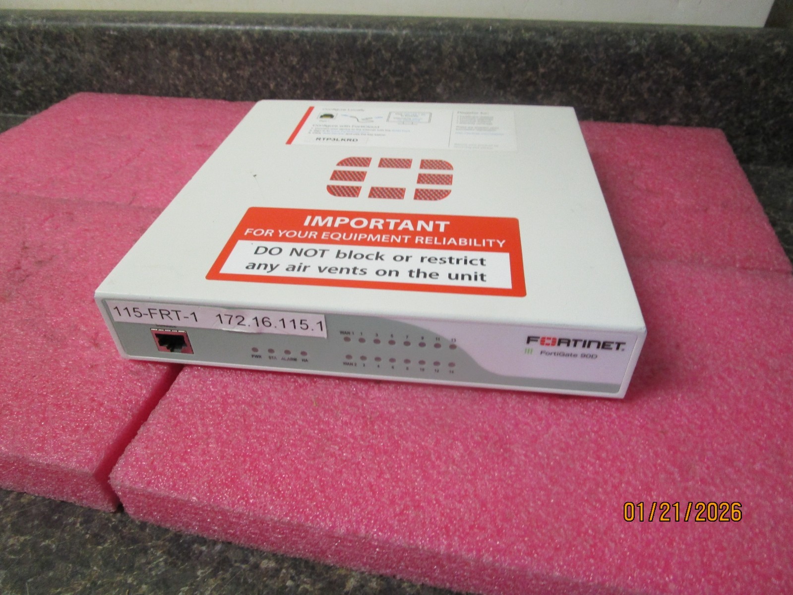 FORTINET FORTIGATE 90D FG-90D FIREWALL NETWORK SECURITY APPLIANCE NO POWER SPPLY