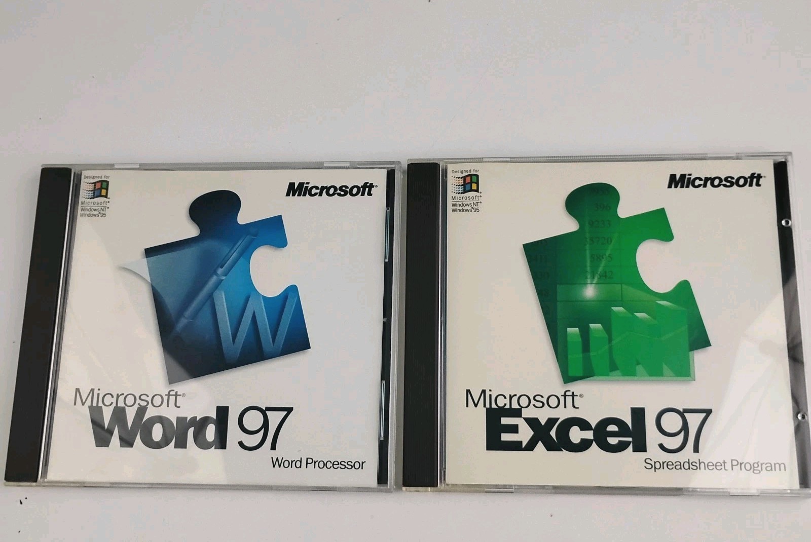 Microsoft Word 97 & Excel 97 Software Windows 95 NT CD-ROM Lot Vintage PC Office