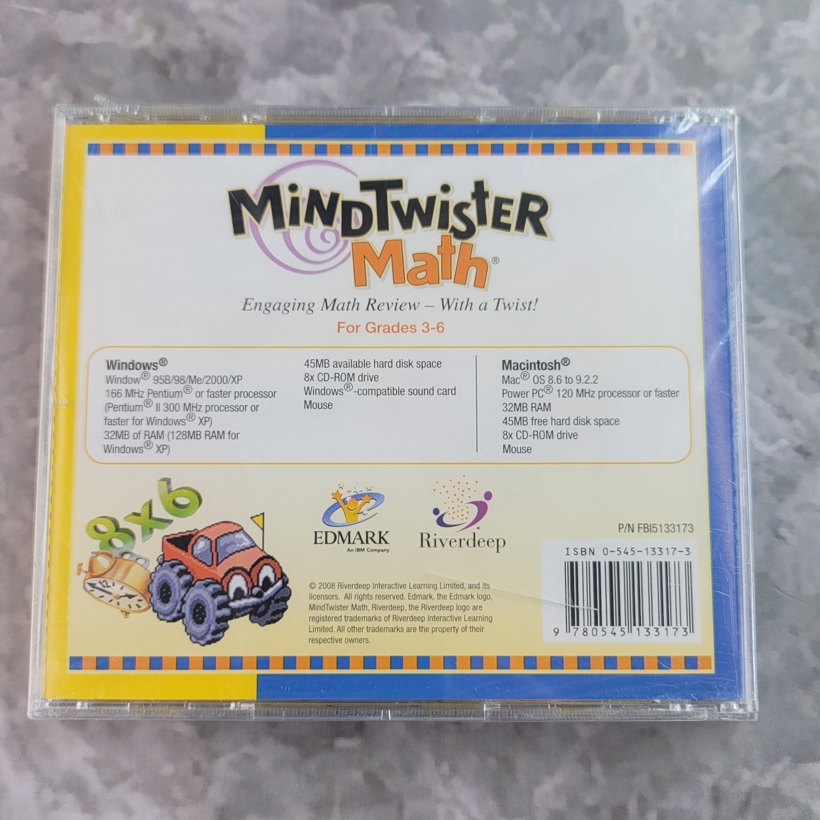 Mind Twister Math Grades 3-6 2008 Scholastics Edmark Riverdeep CD-Rom