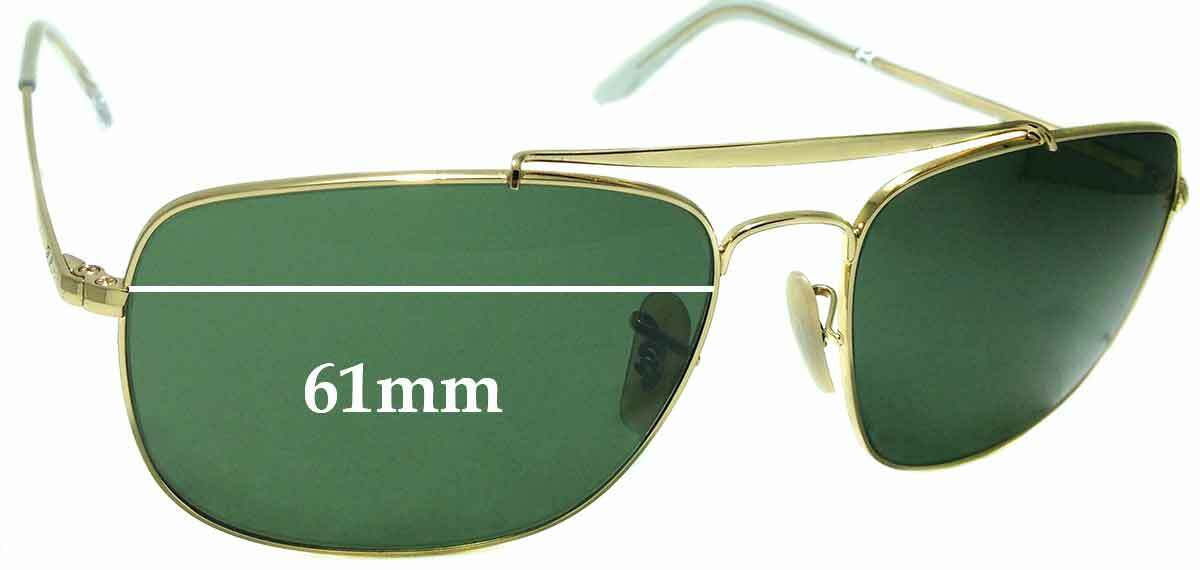 SFx Replacement Sunglass Lenses fits Ray Ban RB3560 The Colonel - 61mm Wide
