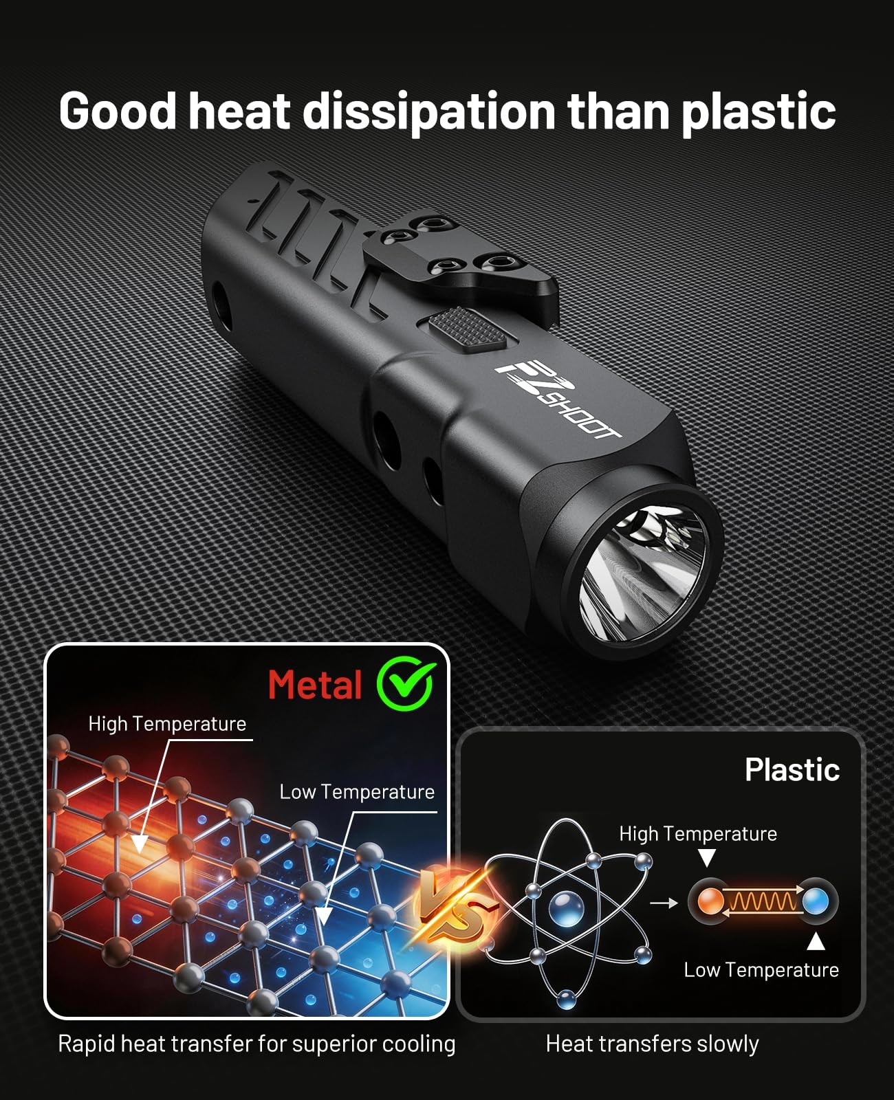 Laser Light Combo 1700 Lumens Green Magnetic Rechargeable Strobe Mode