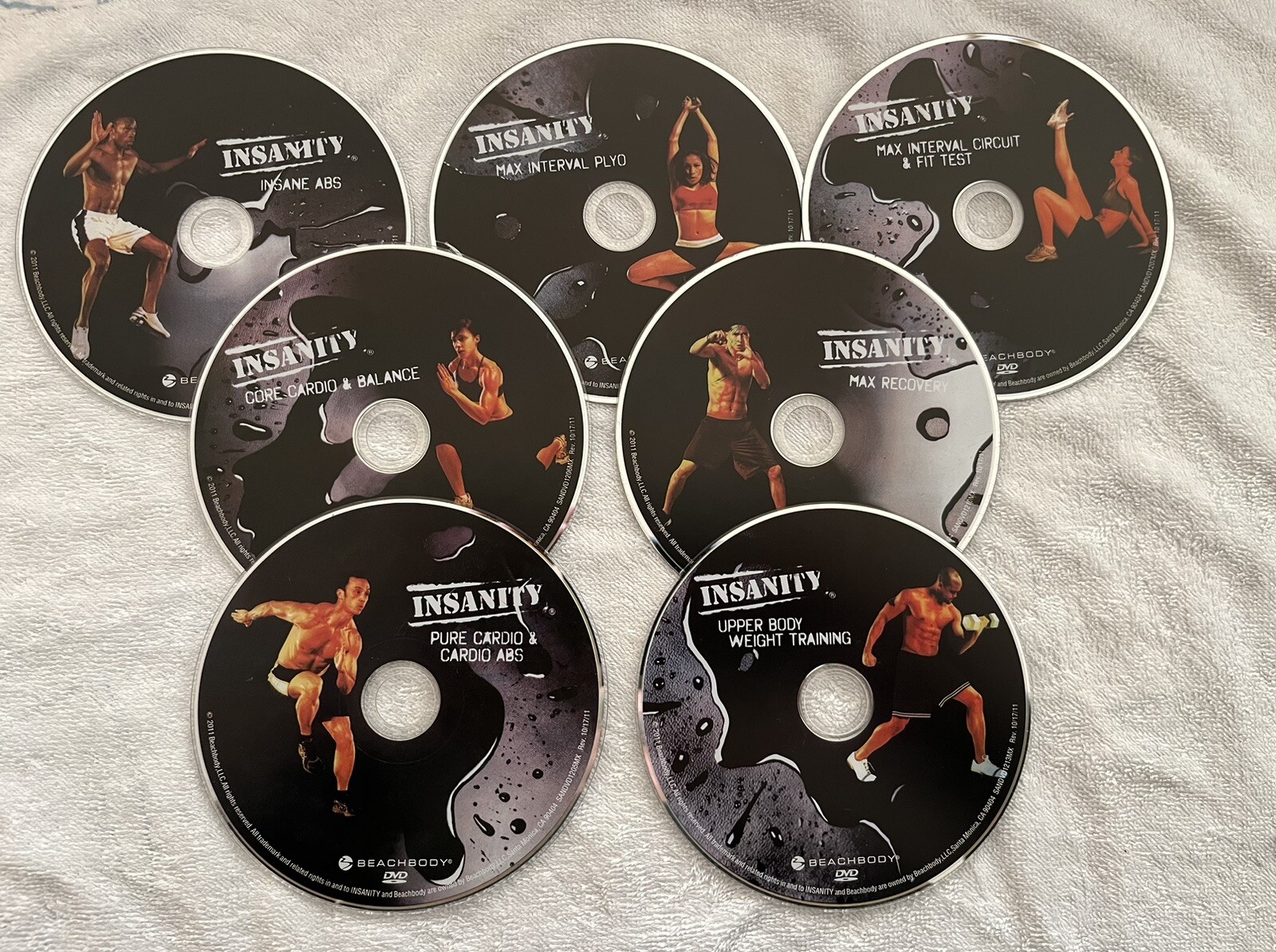 Lot of 42 Exercise Fitness DVD P90X INSANITY LATIN EXOTIC DANCE YOGA + Others