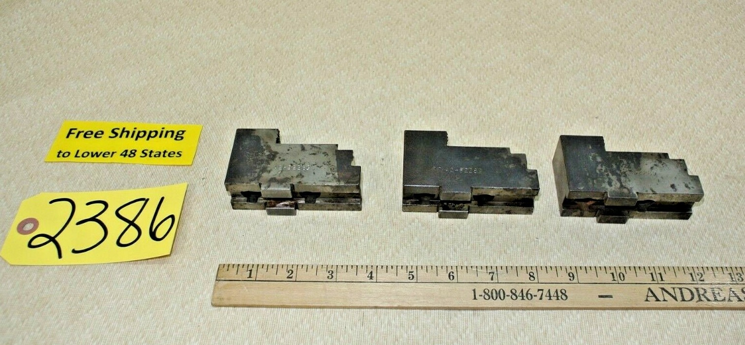 3 pcs Lathe Hard Jaws Serrated Machine Shop Tools Approx. 0.875 Center to Center
