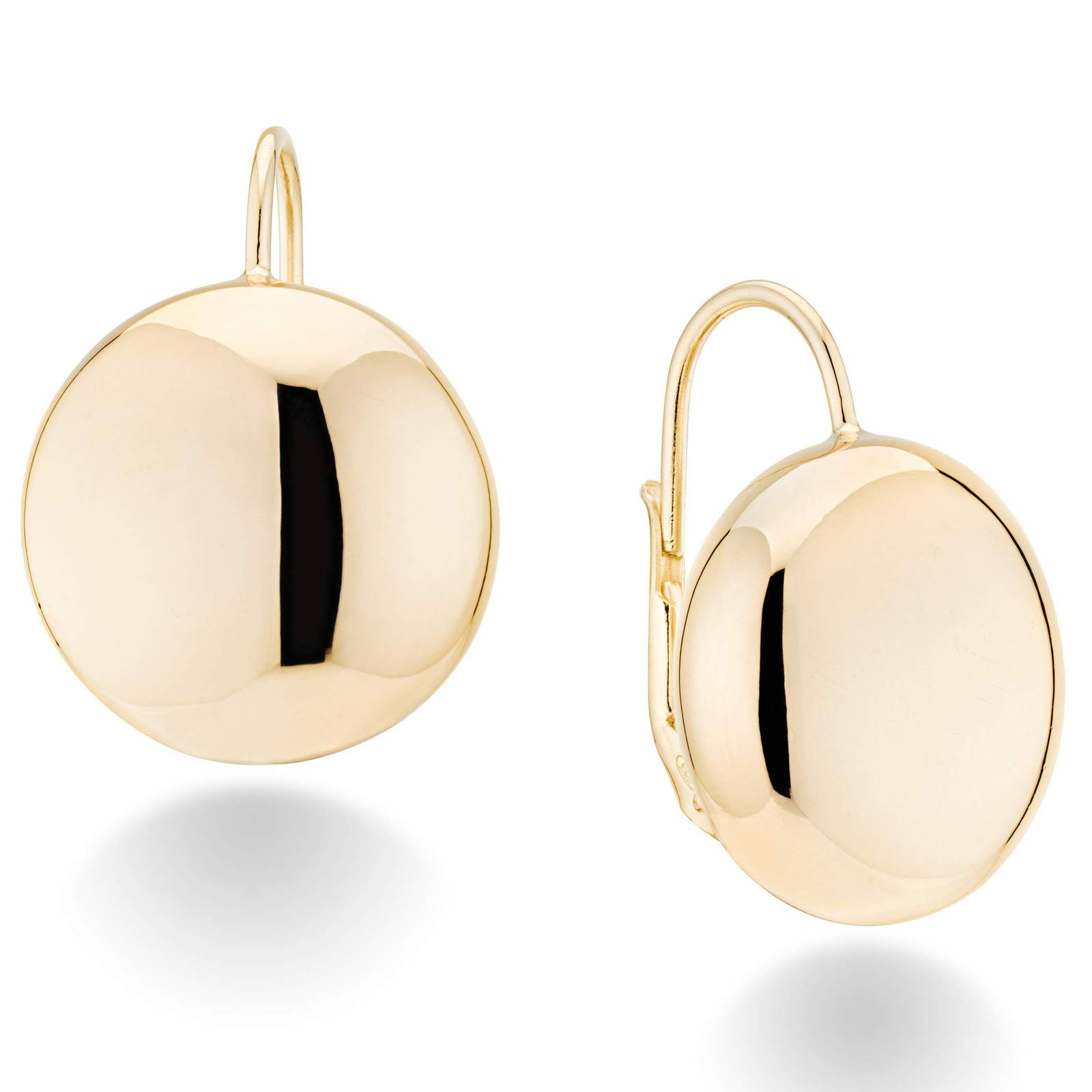 MiaBella 18K Gold Over Sterling Silver Italian High Polished Round Dome Butto...