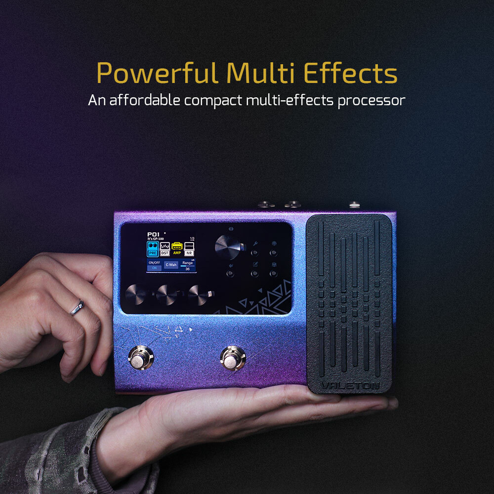 Valeton Multi Guitar Effects Processor 140 Built in Effects Expression Pedal
