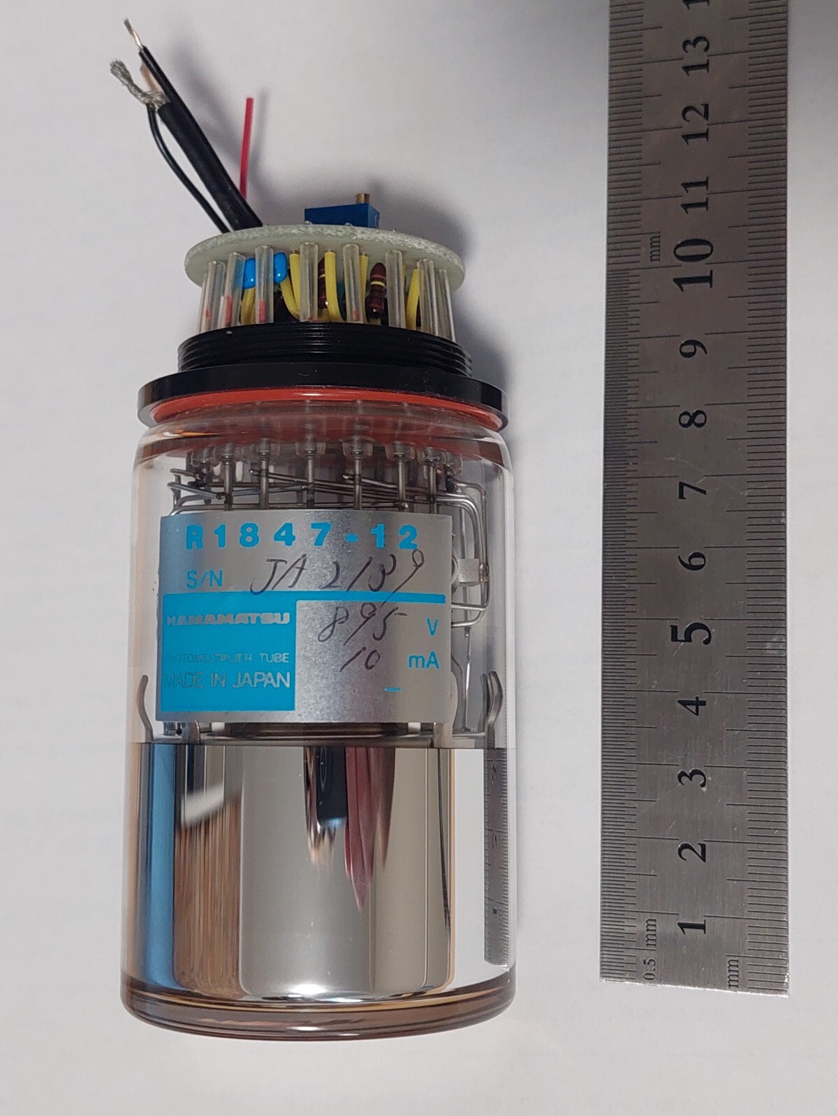 Hamamatsu R1847 2" Photomultiplier With Voltage Divider Tested For Spectrometry