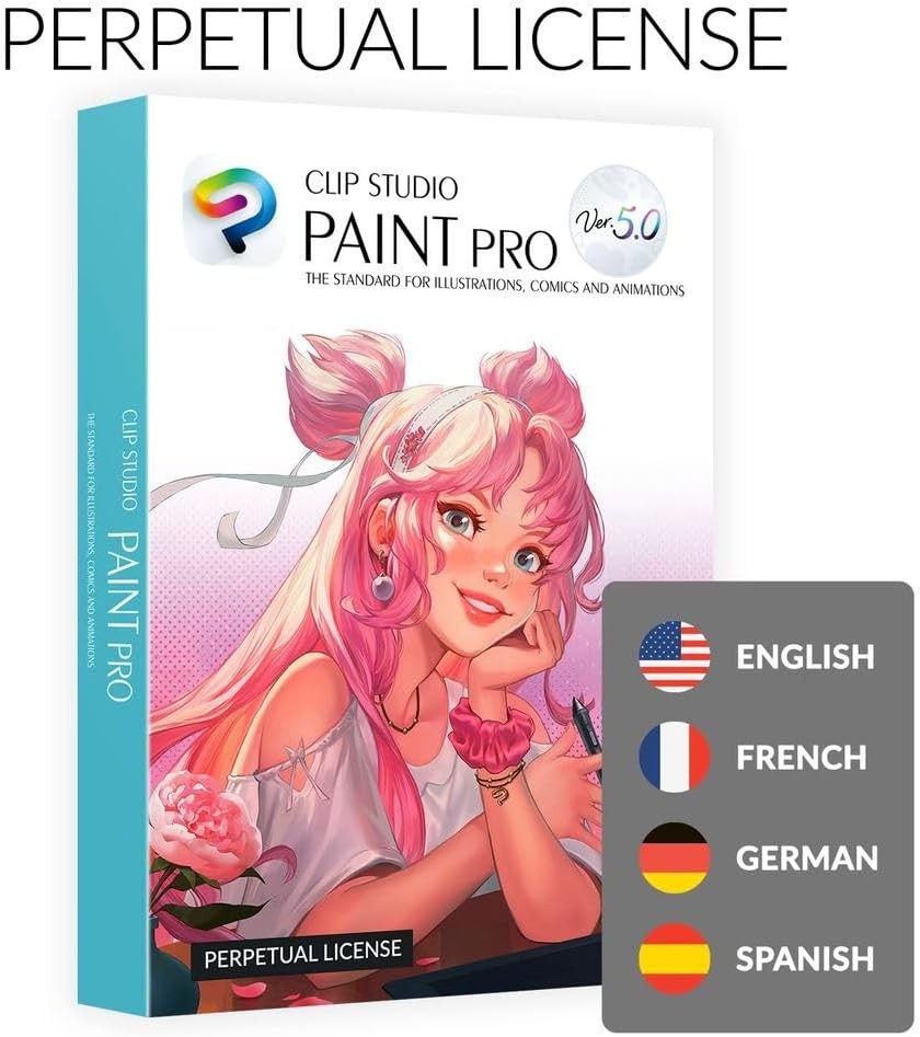 CLIP STUDIO PAINT PRO VERSION 5 - New Retail Packaging, Win/Mac