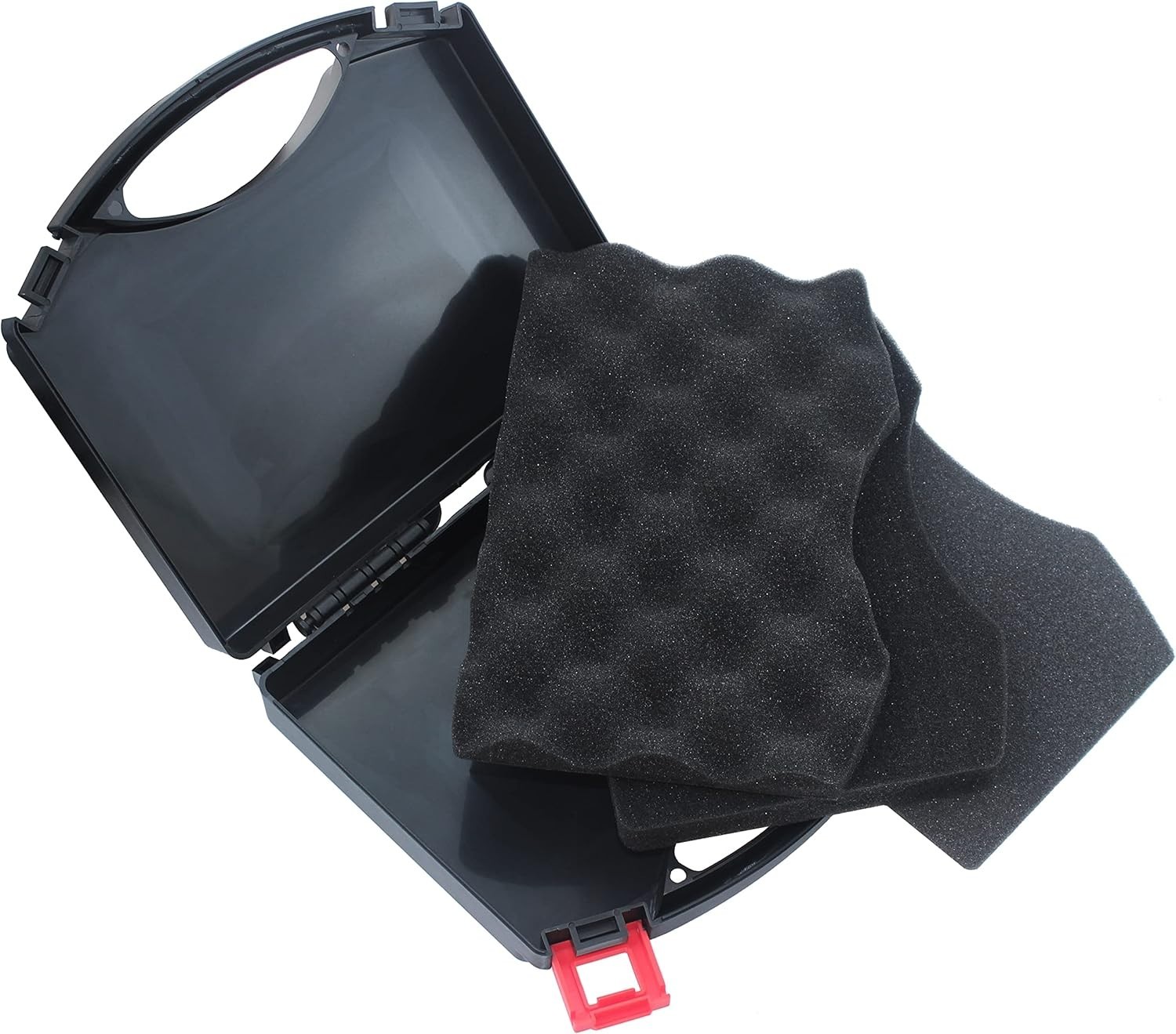 Small Plastic Case with Foam - Hard Carrying Briefcase with Pluck Foam Interi...