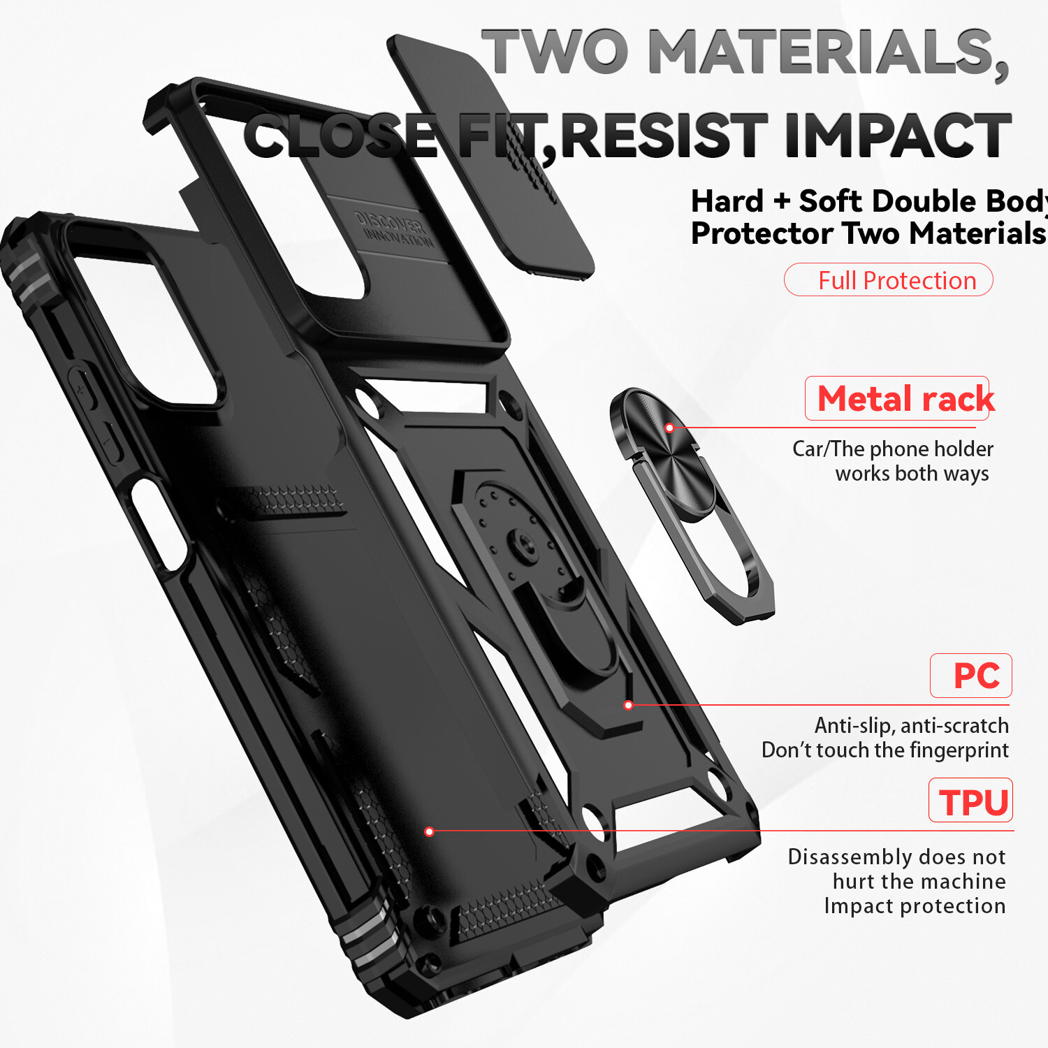 For Samsung Galaxy A26 Case Shockproof Ring Holder Stand Camera Cover