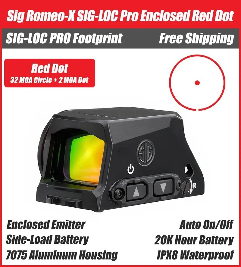 SIG SAUER - Romeo X Pro Circle Dot Enclosed SIG-LOC Sight - Black  - SORX1500