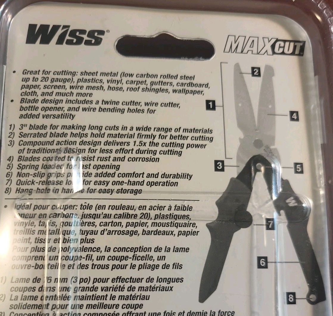 Wiss MPX5 Compound Action Multi Purpose Cutters