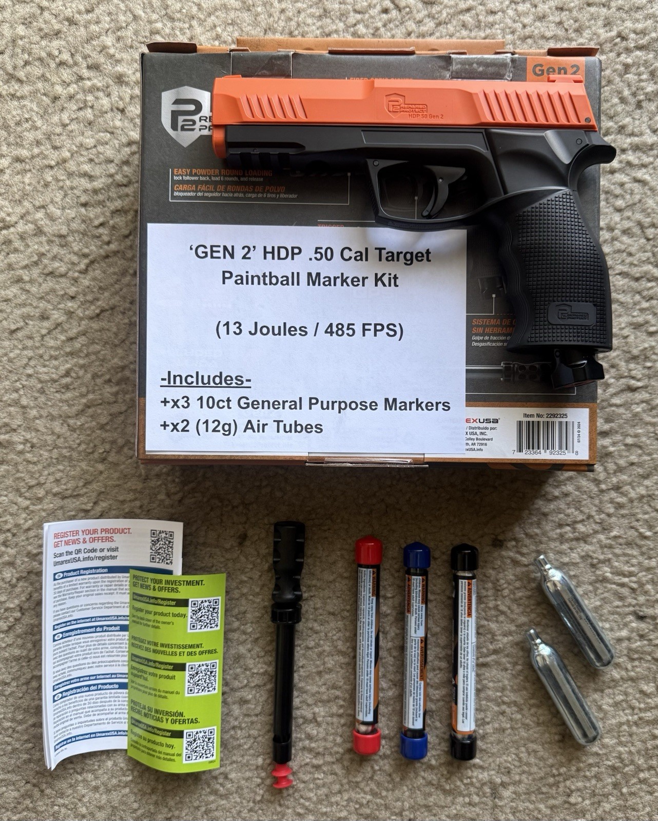 NEW (Gen2) HDP50 Target Paintball Marker Kit (13 Joules / 485 FPS)